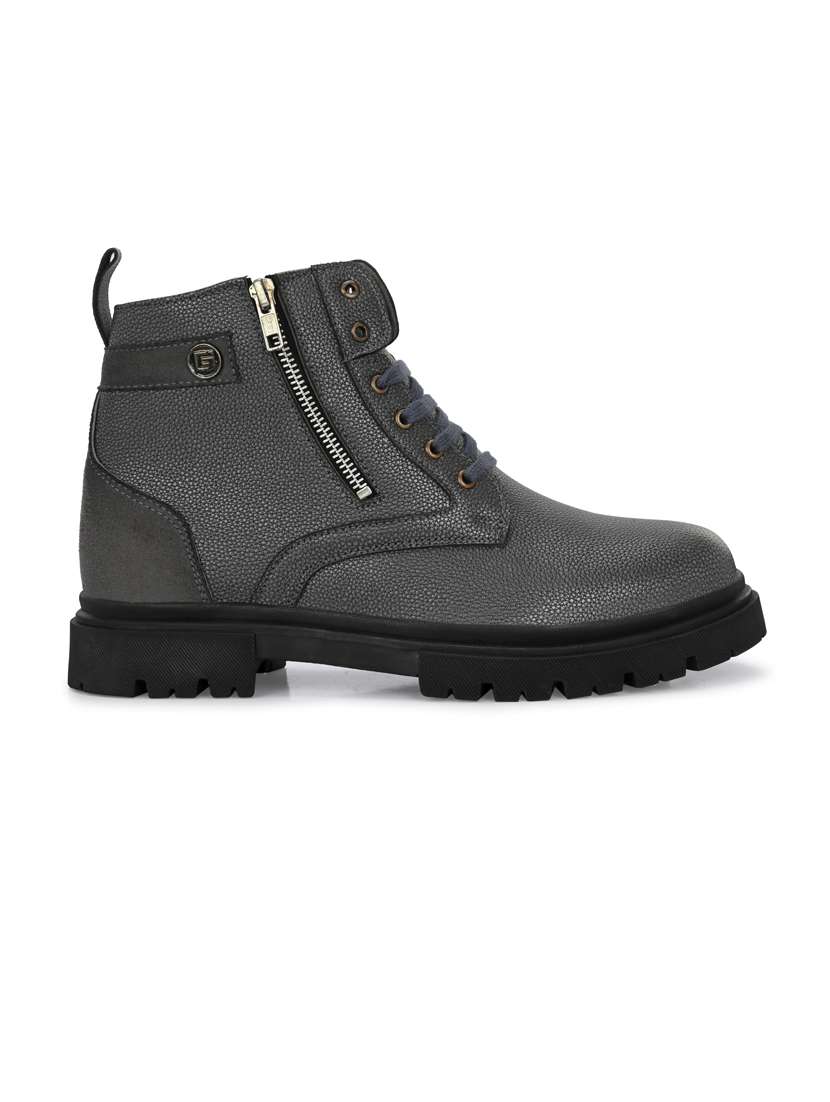 grey solid ankle boot - 21057169 - Standard Image - 2
