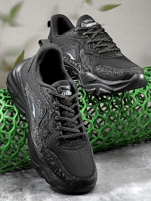 black lace-up sports shoes - 21057195 - Standard Image - 0