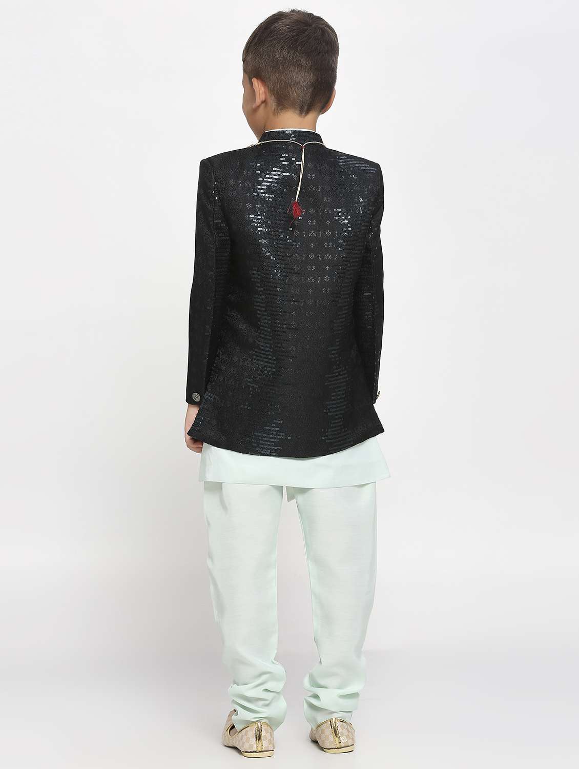 boy embroidered sherwani set - 21057407 - Standard Image - 2
