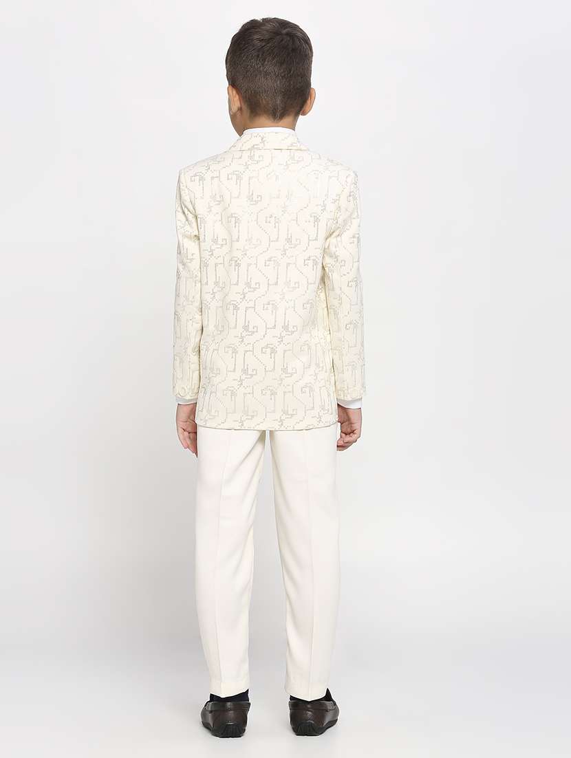 cream cotton blend suit set - 21057499 - Standard Image - 2