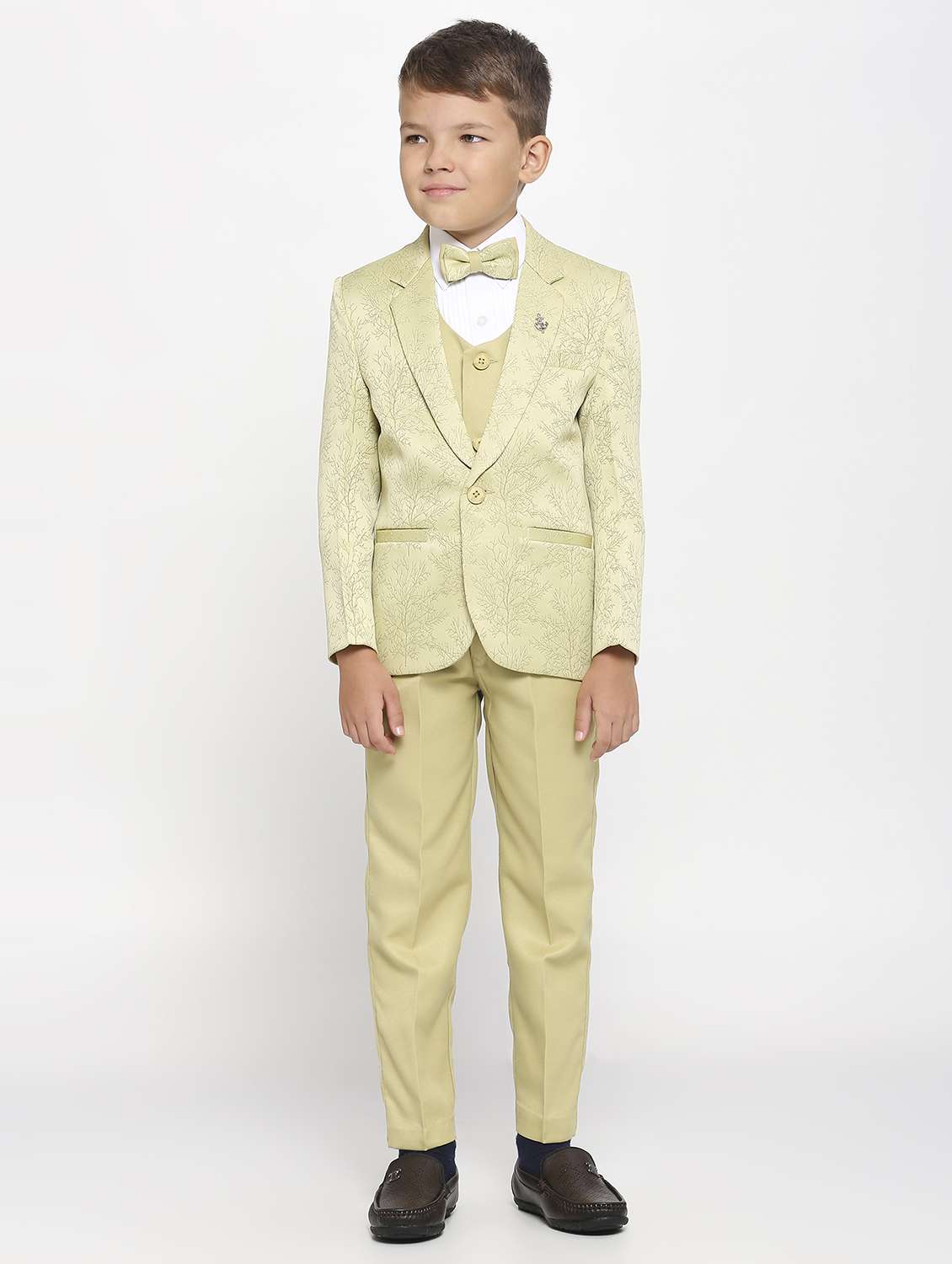 boys self design five piece suit set