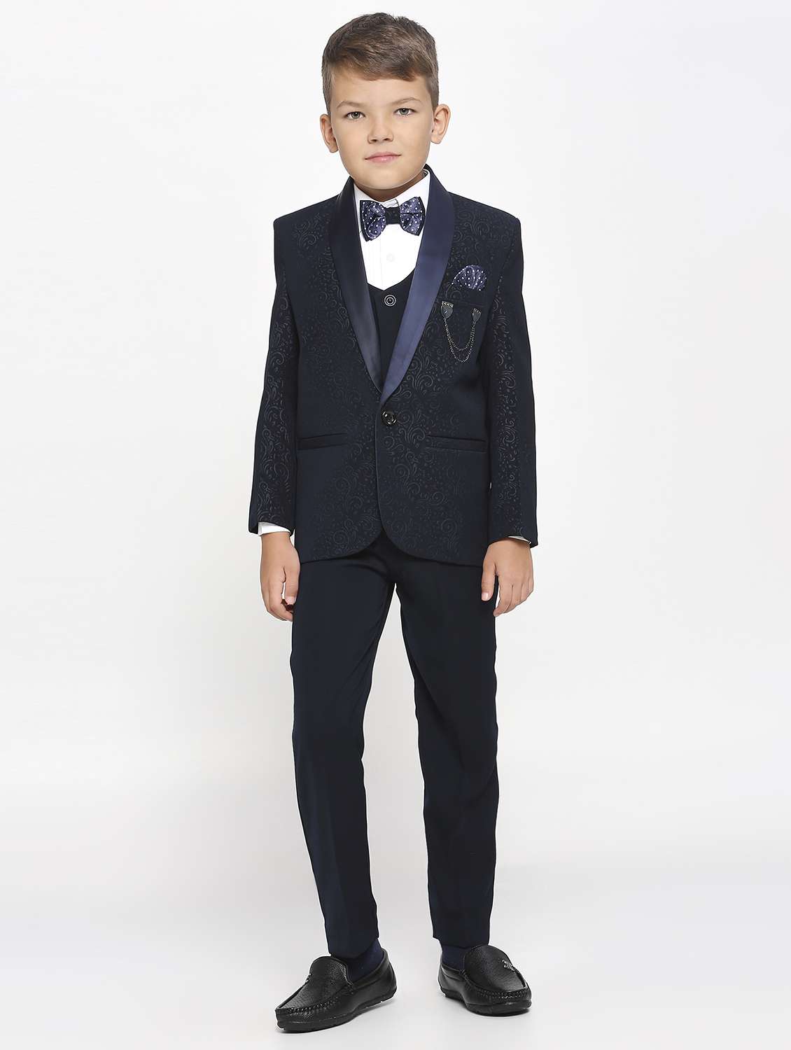 boys self design five piece suit set