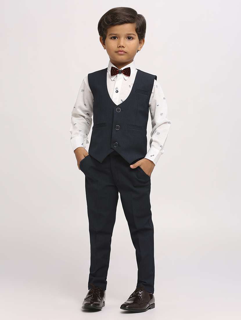 black cotton blend suit set