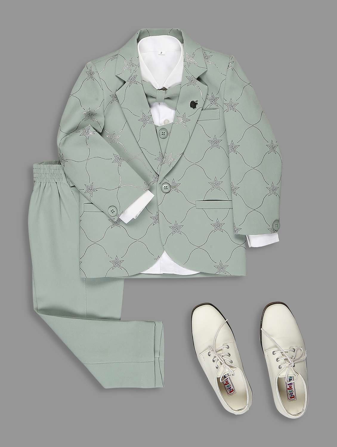 boys embroidered 5 piece suit set