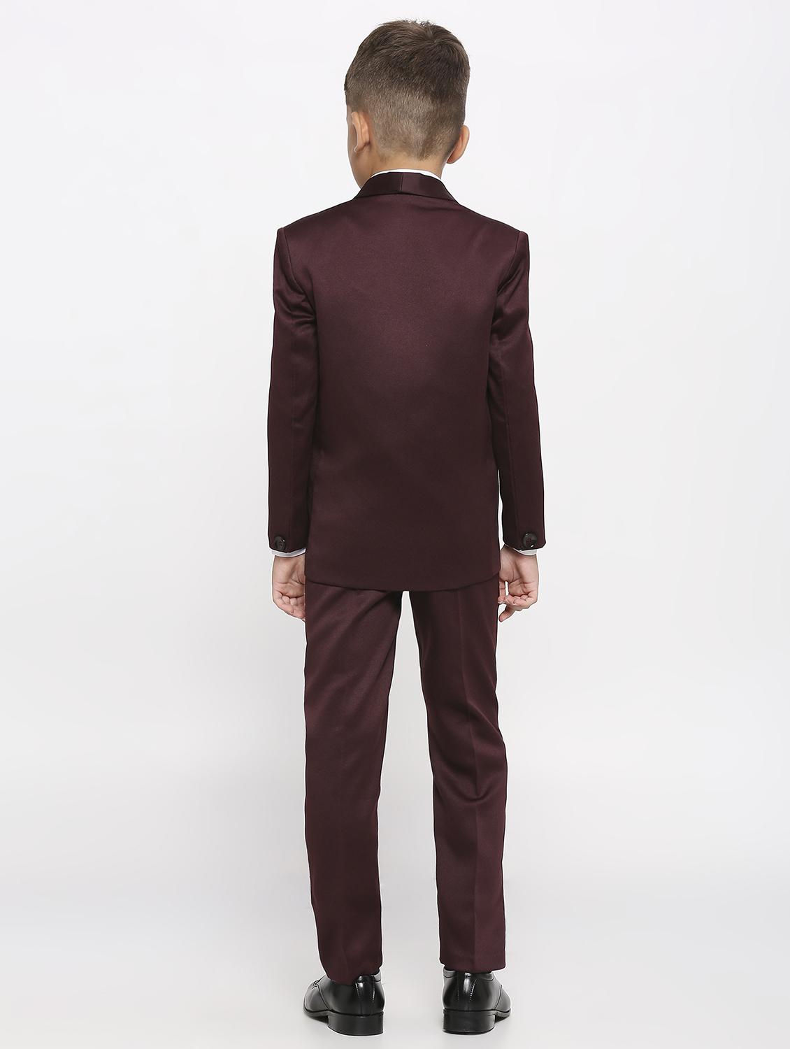 boys solid with work 5 piece suit set - 21057647 - Standard Image - 2