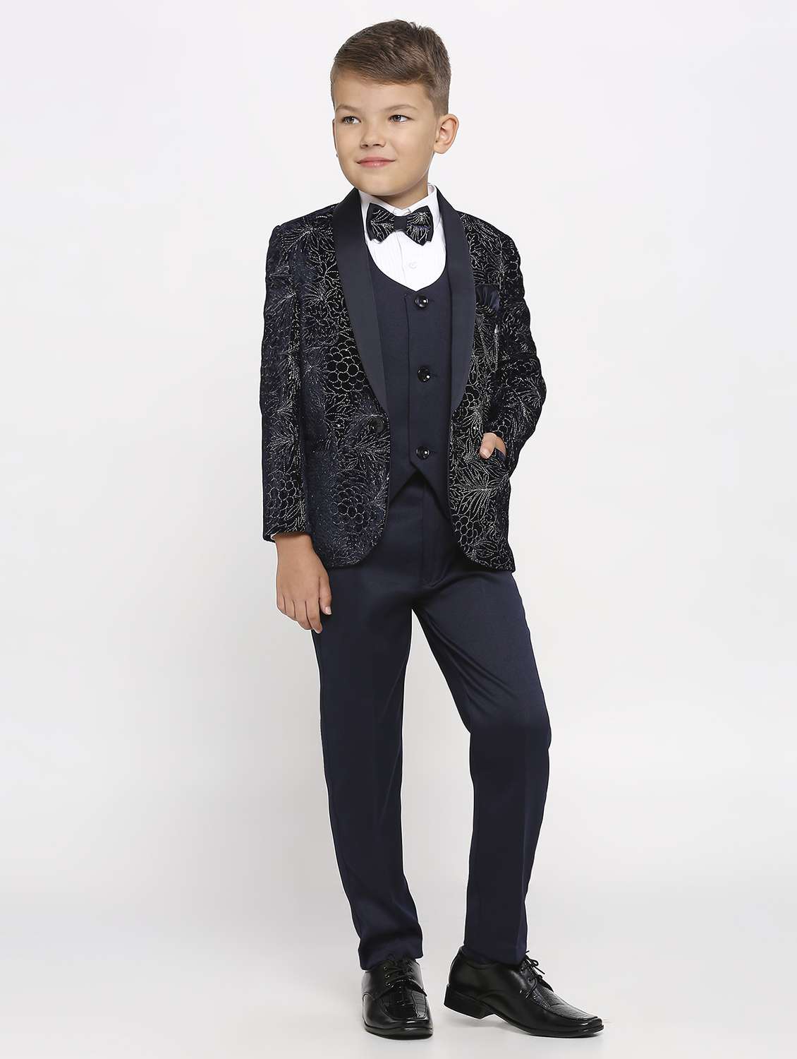 boys embroidered 5 piece suit set