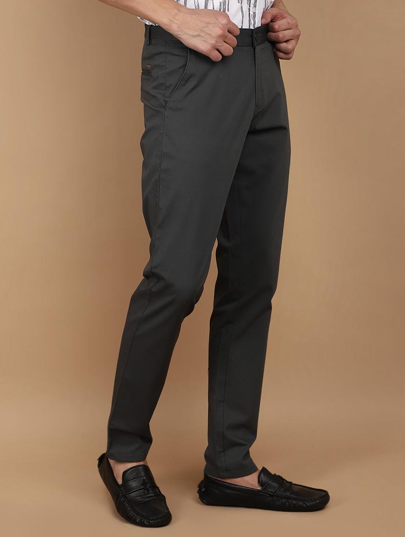 grey cotton chinos casual trousers - 21058255 - Standard Image - 2