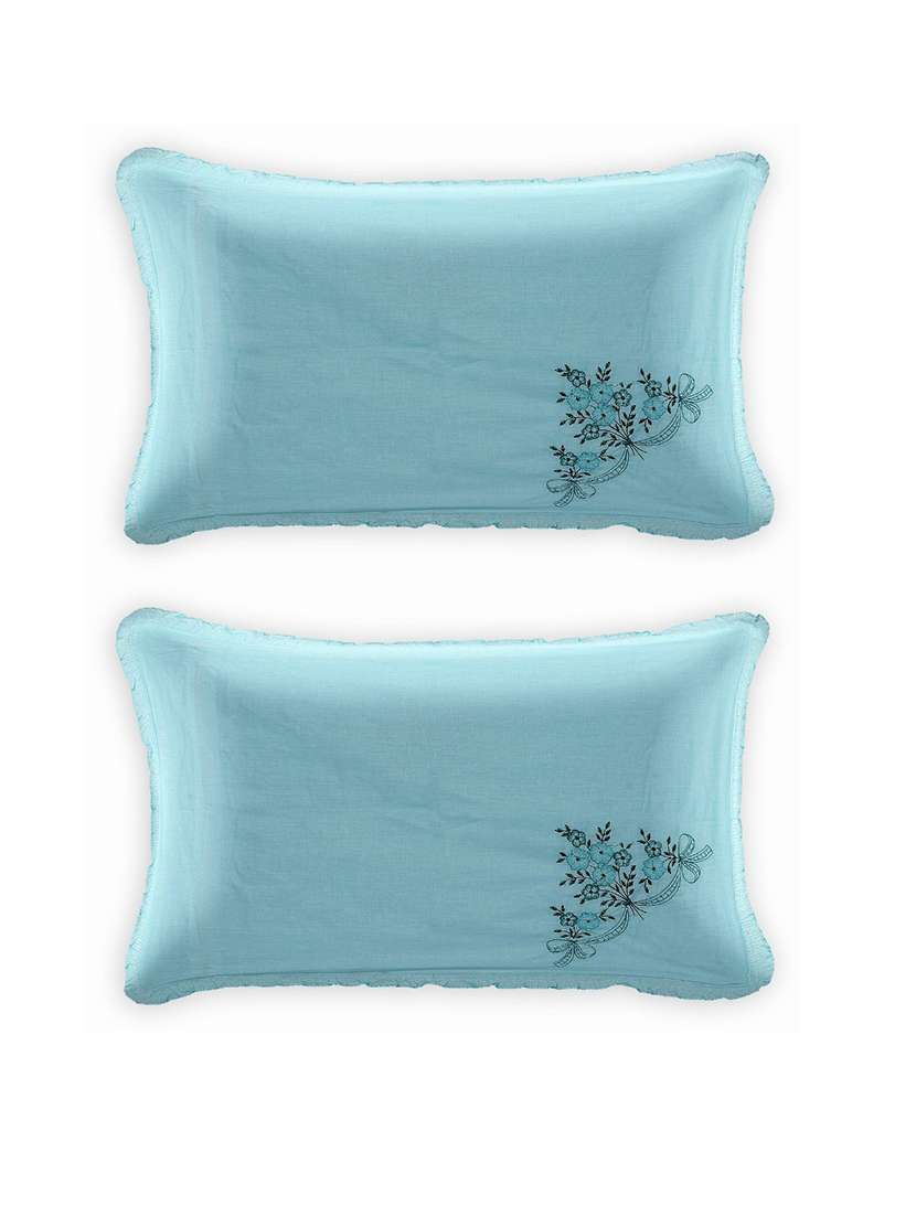 pack of 2 embroidered pillow covers