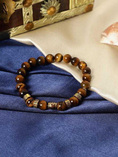 brown crystal beaded bracelet - 21059234 -  Standard Image - 0