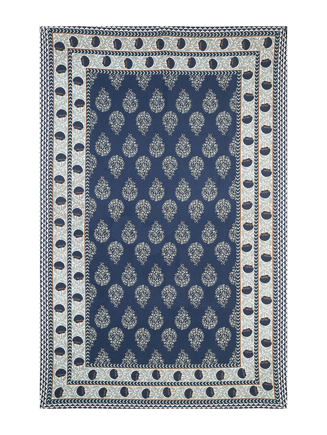 texstylers blue cotton 260 tc floral print 60 x 90 inches single bedsheet - 21059281 - Standard Image - 2