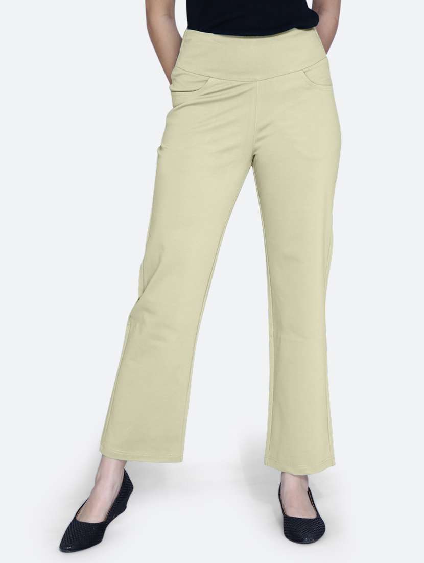 women high rise solid jeggings - 21059432 - Zoom Image - 0