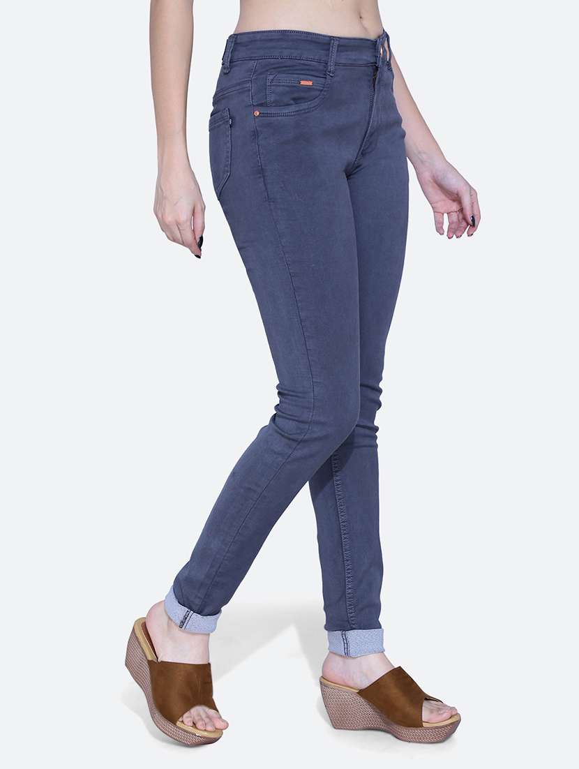 women solid blue denim jeans - 21059547 -  Standard Image - 2