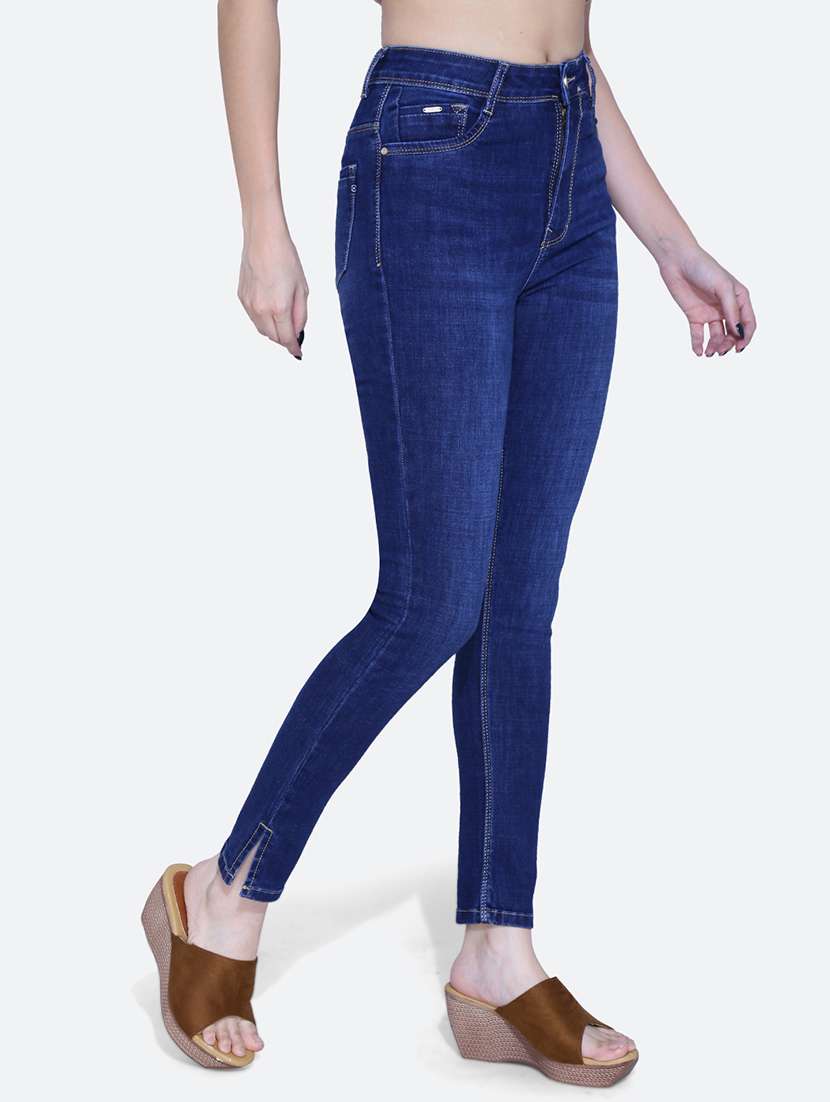 women blue washed denim jeans - 21059670 -  Standard Image - 2