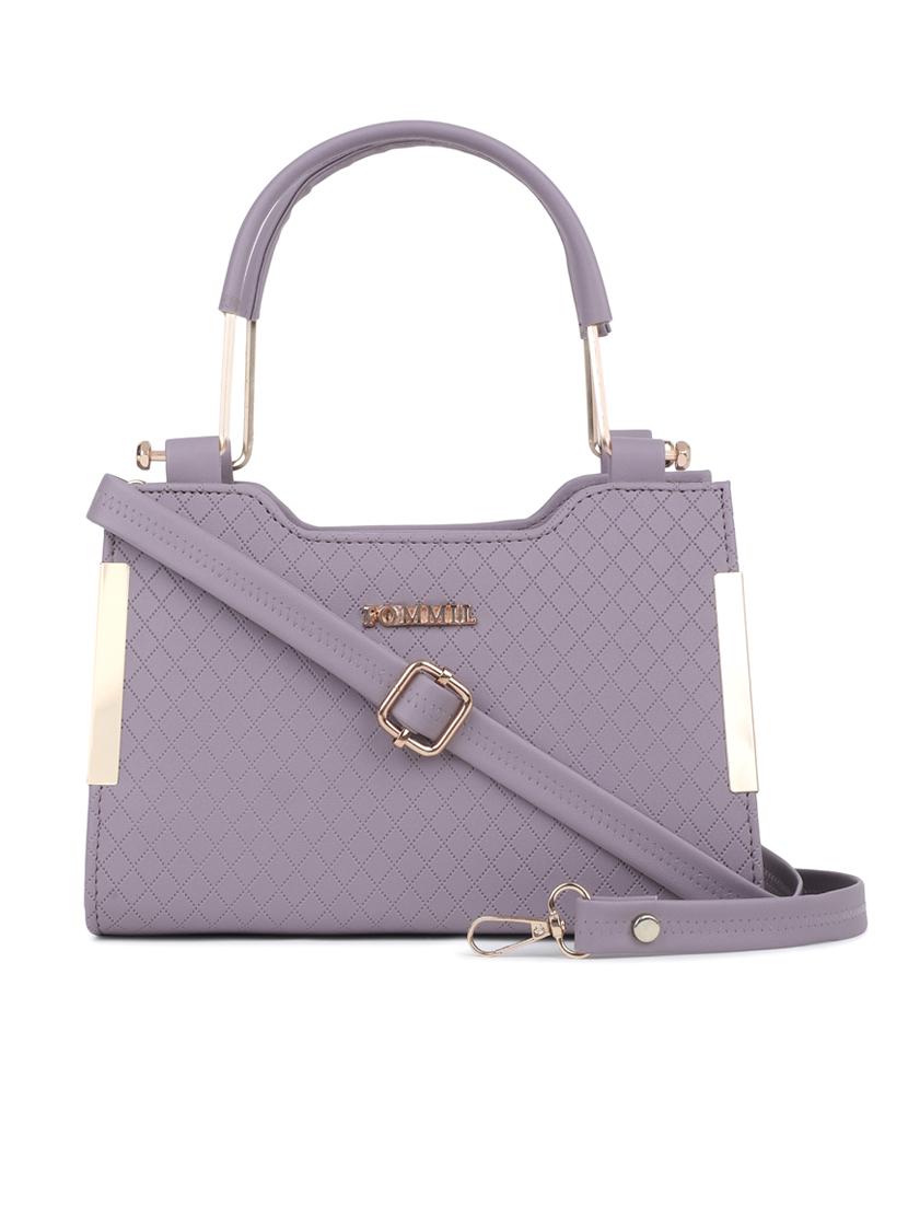 purple textured handbag - 21060905 - Standard Image - 2