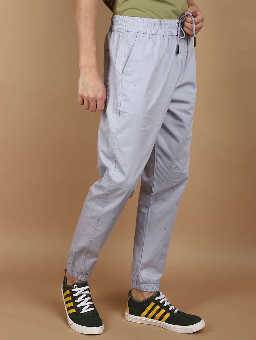 men solid mid rise jogger - 21061632 -  Standard Image - 2