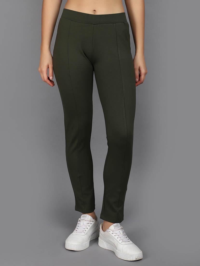 green cotton jeggings - 21061665 - Zoom Image - 0