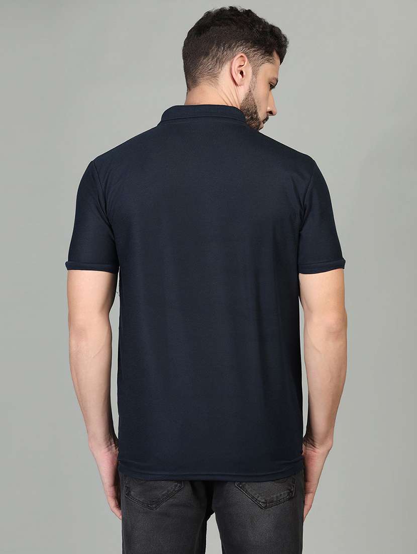 men solid short sleeve polo t-shirt - 21062528 - Standard Image - 2