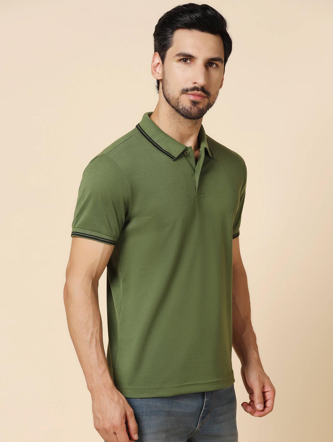men polo neck plain t-shirt combo - 21062640 - Standard Image - 2