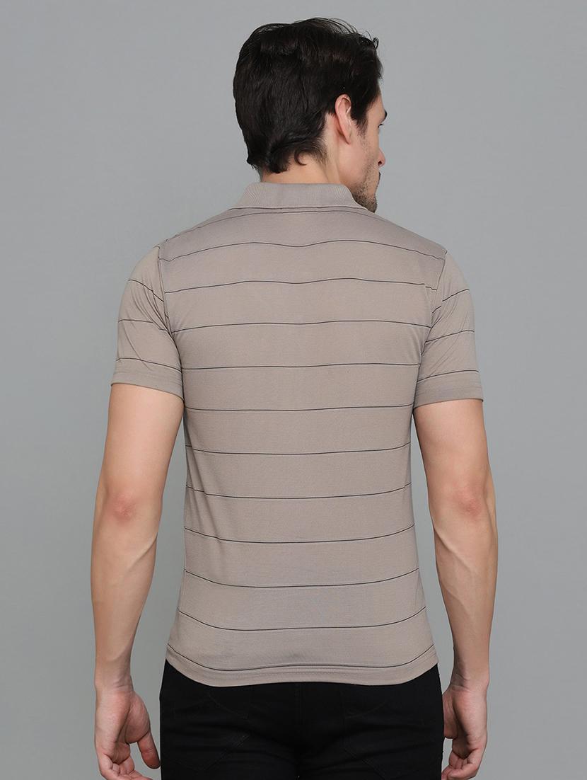 men striped cotton polo t-shirt - 21062965 - Standard Image - 2