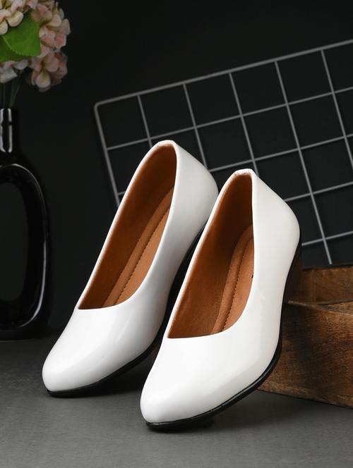 solid white slip on ballerina - 21063068 - Standard Image - 0