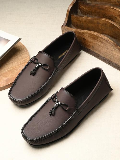 men slip on tassle detailing loafers - 21063071 -  Standard Image - 0