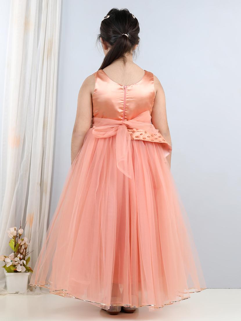 girls v-neck embellished frock - 21067304 - Standard Image - 2