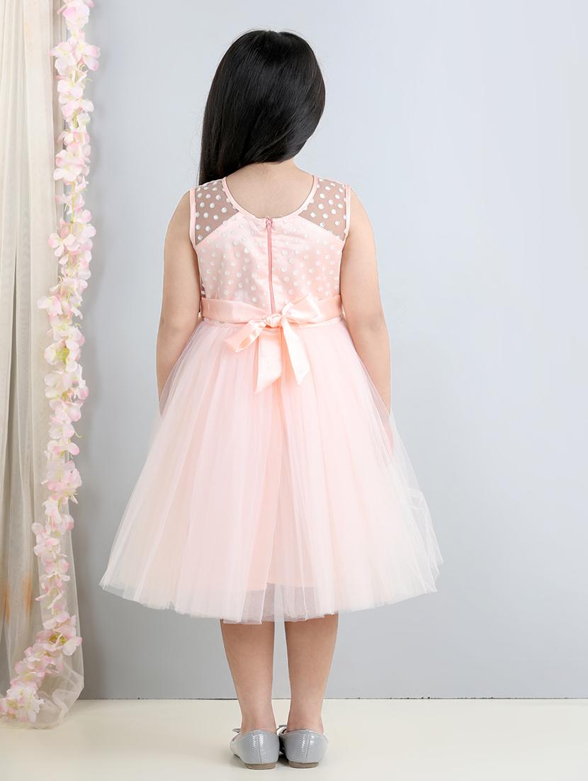 girls embellished net flare frock - 21067344 - Standard Image - 2
