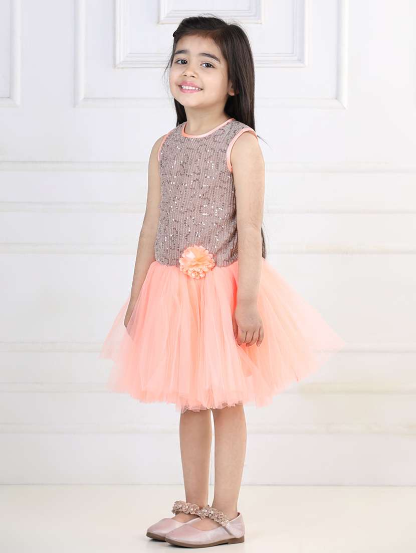 girls round neck net frocks - 21067543 -  Standard Image - 2
