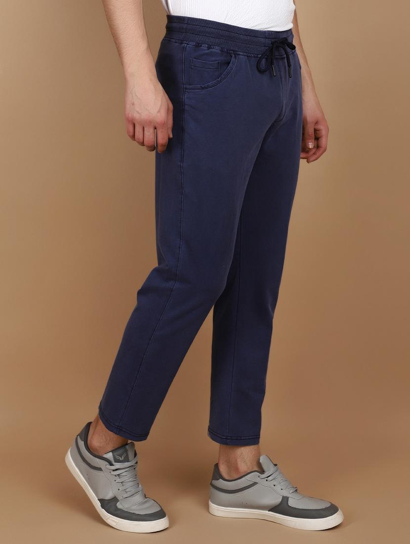 men solid cotton full length track pant - 21067788 - Standard Image - 2
