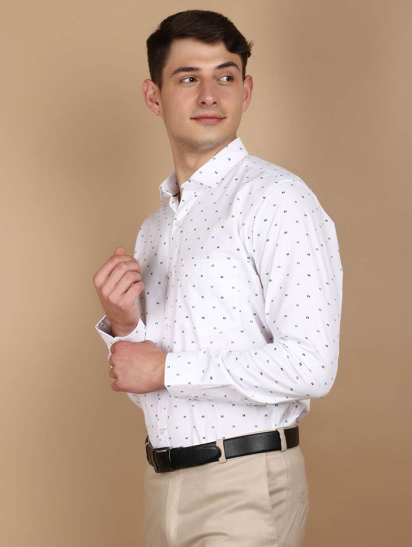 white cotton formal shirt - 21067798 -  Standard Image - 2