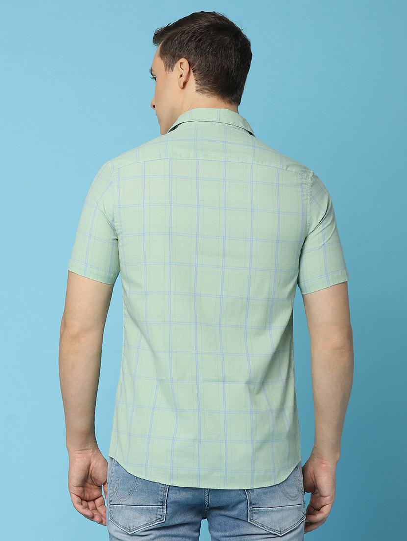 men green checks printed casual shirt - 21067807 - Standard Image - 2