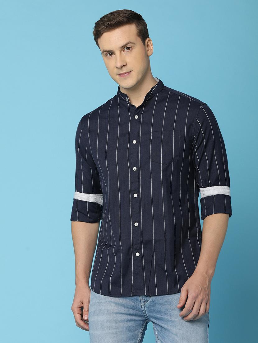 men striped cotton casual shirt - 21067957 - Zoom Image - 0