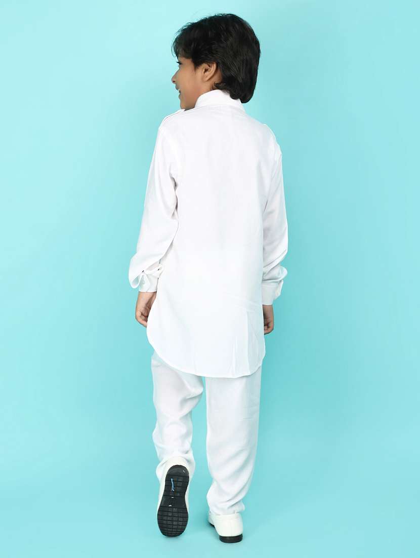 kids solid kurta pyjama set - 21068011 -  Standard Image - 2