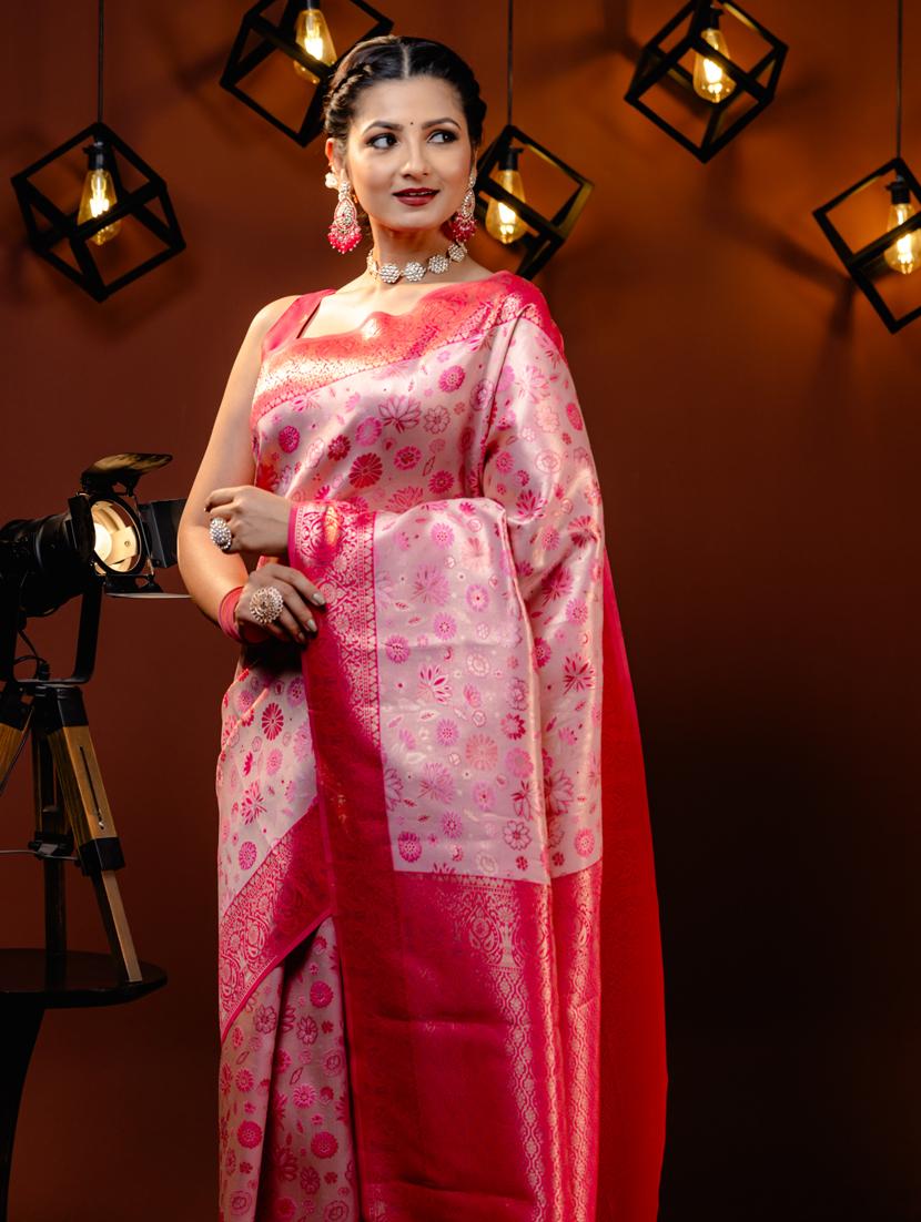 women self design kanjivaram saree with blouse - 21068419 - Standard Image - 2