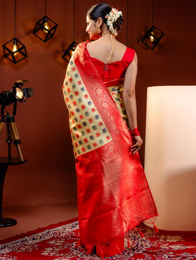 women self design kanjivaram saree with blouse - 21068428 - Standard Image - 2