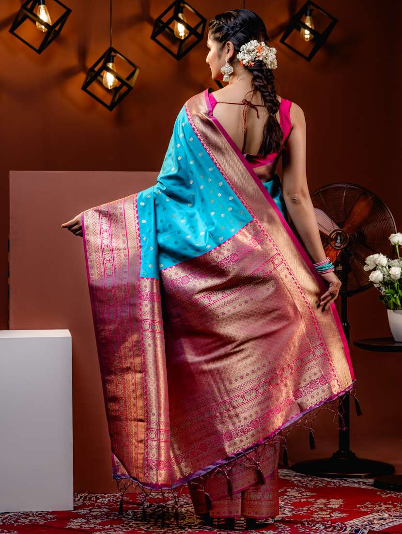 women self design kanjivaram saree with blouse - 21068431 - Standard Image - 2