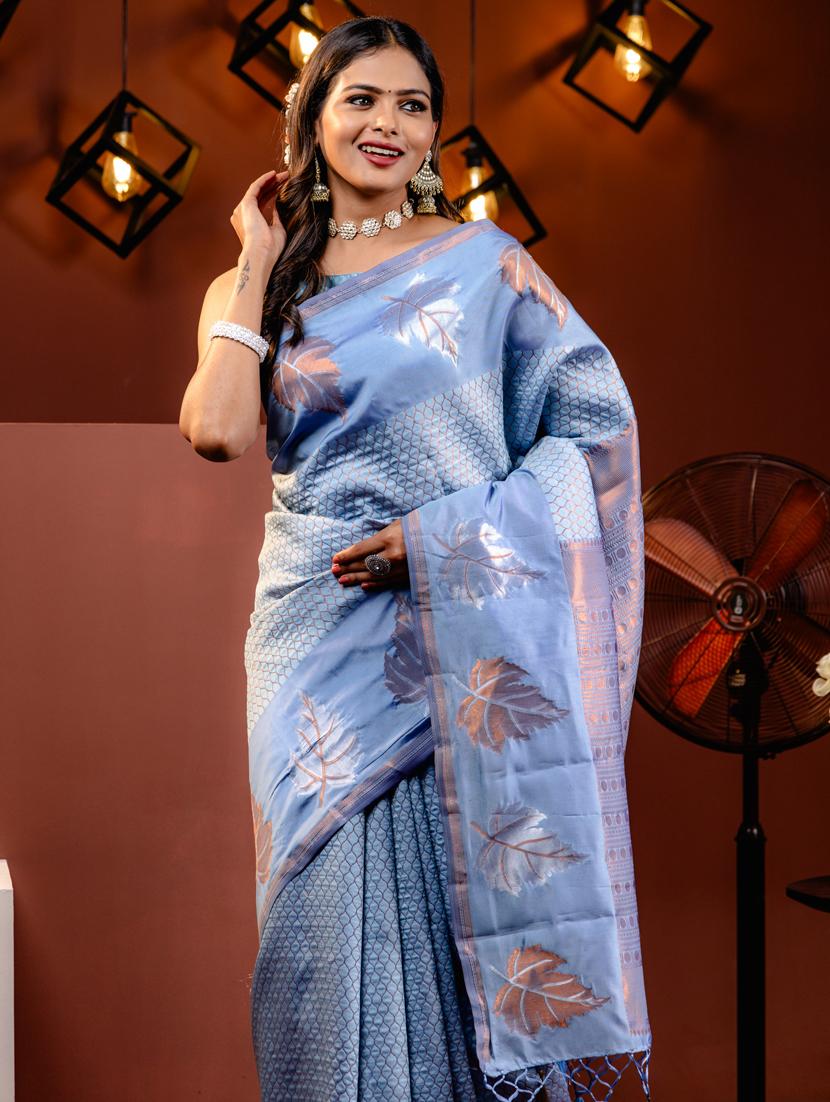 women self design kanjivaram saree with blouse - 21068447 - Standard Image - 2