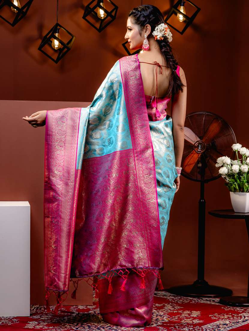 women self design kanjivaram saree with blouse - 21068461 -  Standard Image - 2