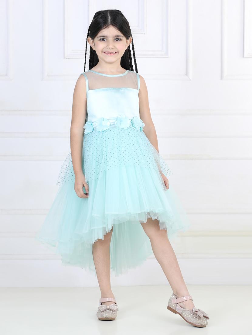 girls round neck net frock - 21068568 - Standard Image - 2