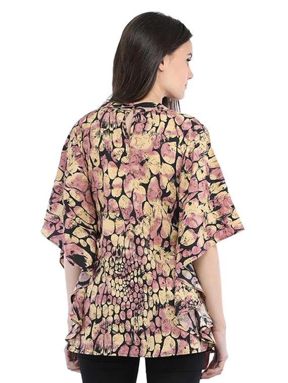 women black printed kaftan top - 21069182 -  Standard Image - 2