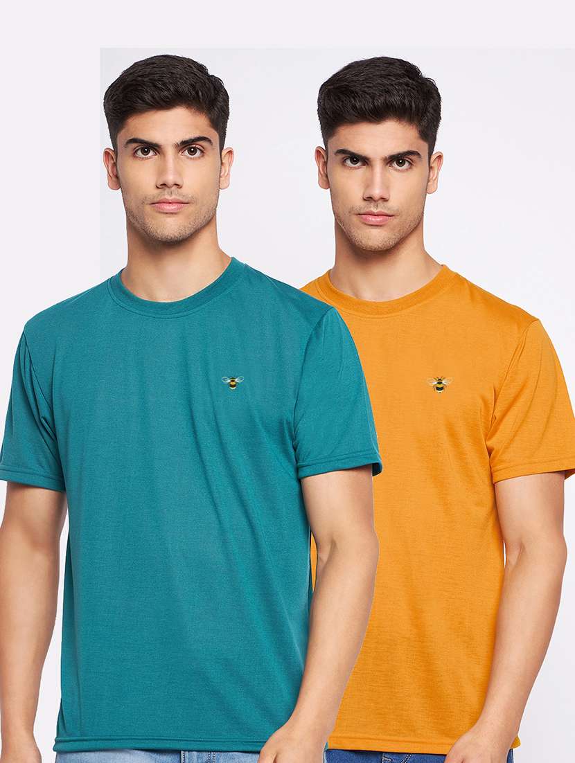 men pack of 2 solid t-shirt