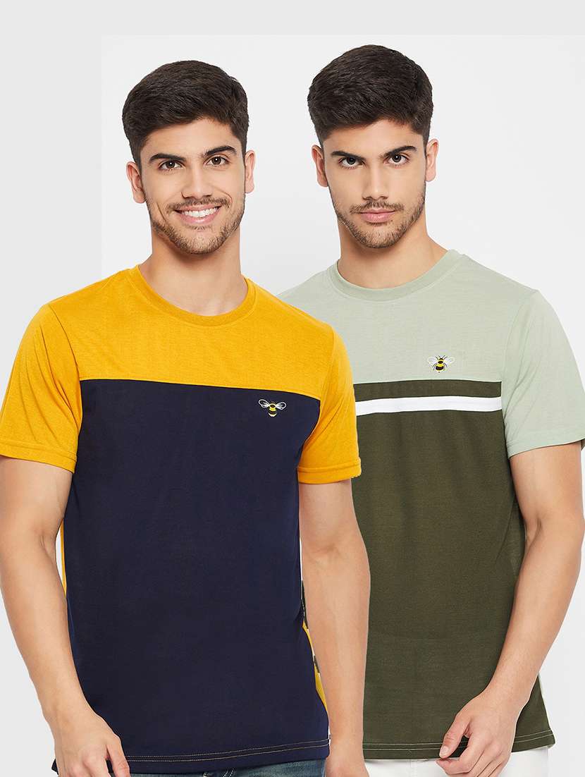 men pack of 2 color block t-shirt