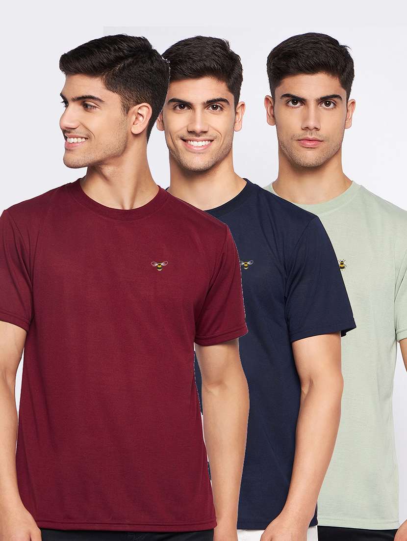 men pack of 3 solid t-shirt