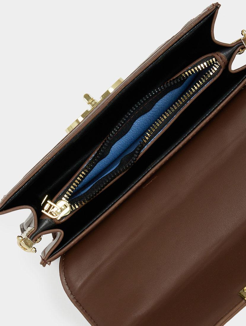 brown leatherette (pu) handbag - 21071597 - Standard Image - 2