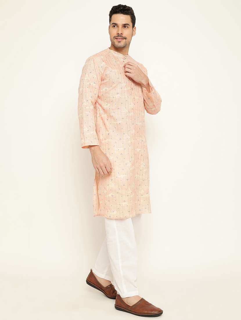 men cotton kurta pyjama ethnic wear set - 21072258 - Standard Image - 2