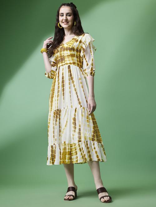 women white tie & dye tiered dress - 21072590 -  Standard Image - 0
