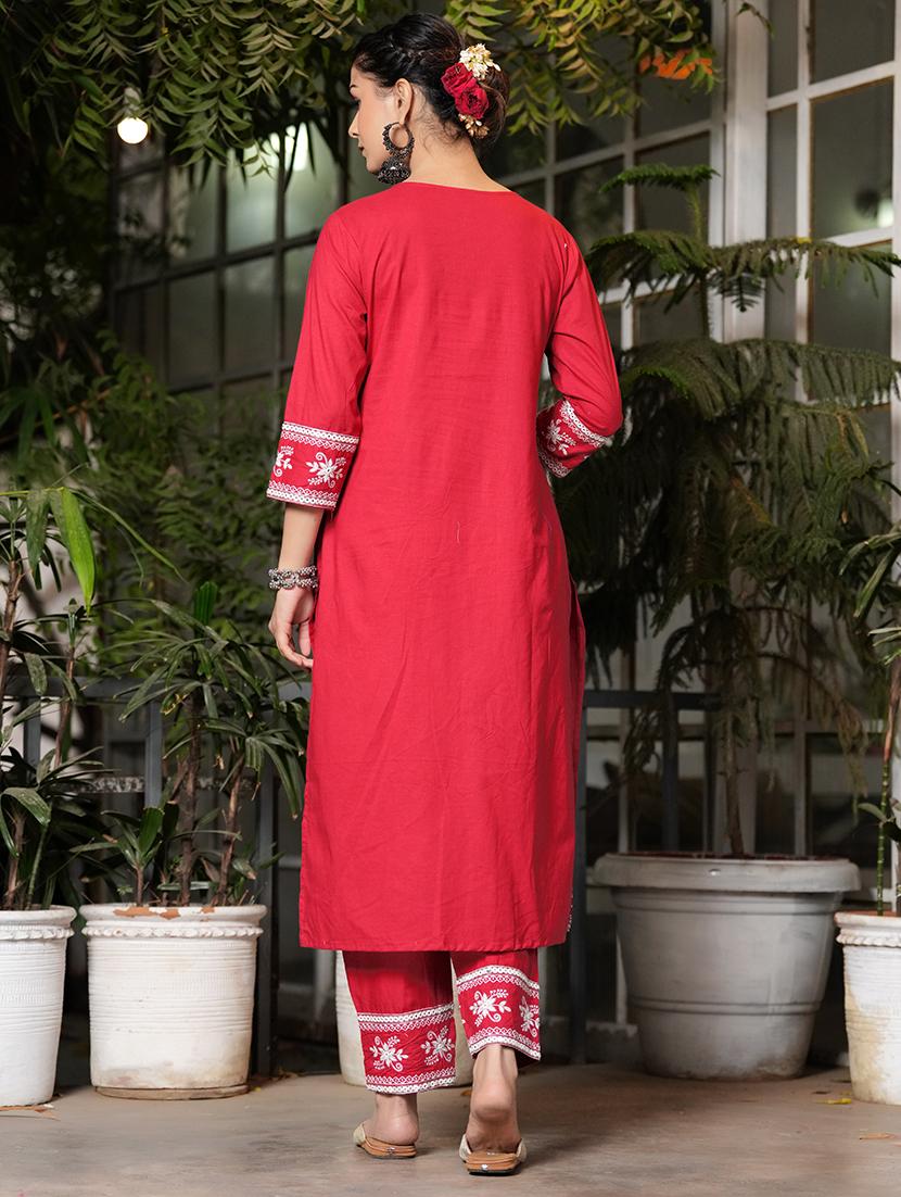 women three quarter sleeve suit set - 21072654 - Standard Image - 2