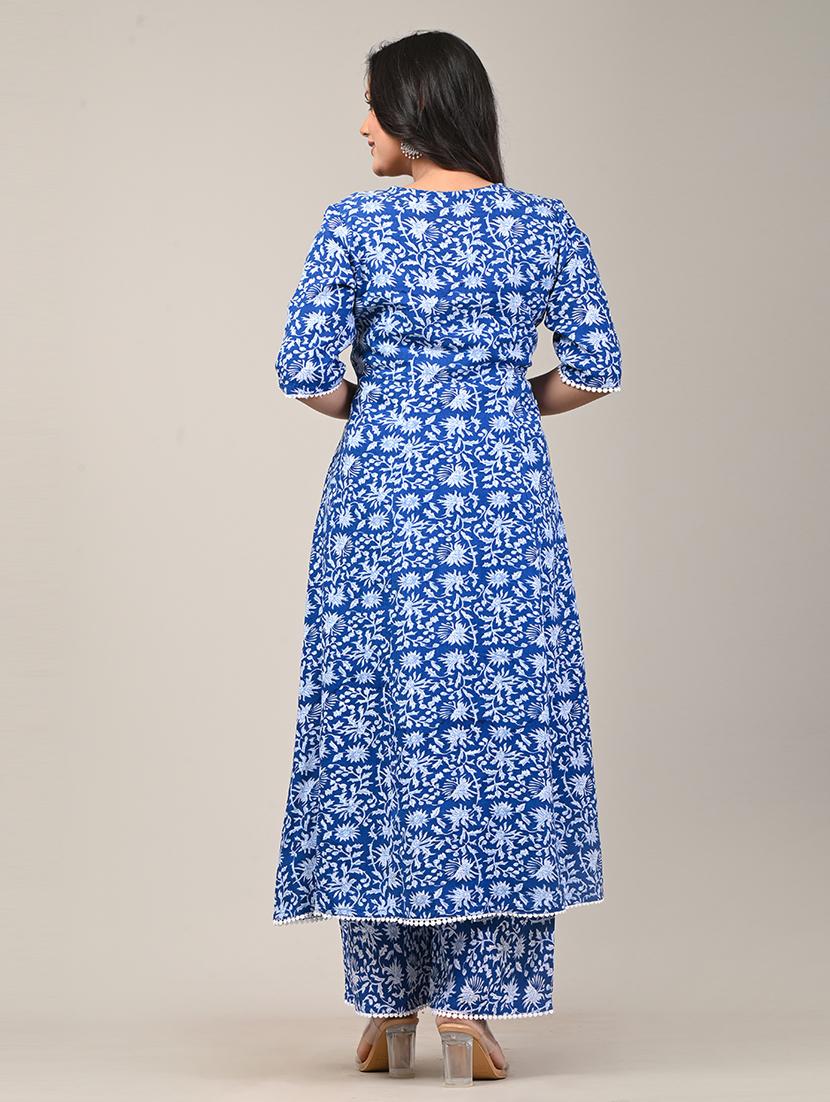 women floral print kurta palazzo set with dupatta - 21072671 - Standard Image - 2