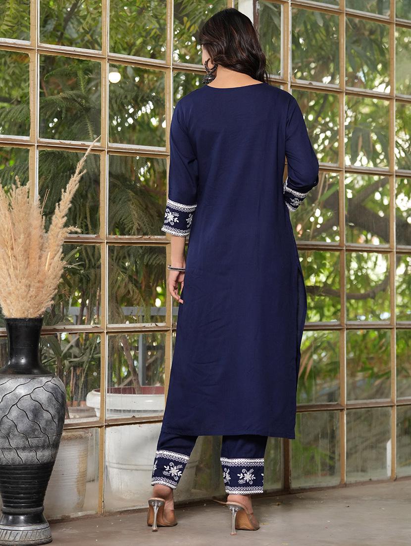 women three quarter sleeve suit set - 21072675 - Standard Image - 2