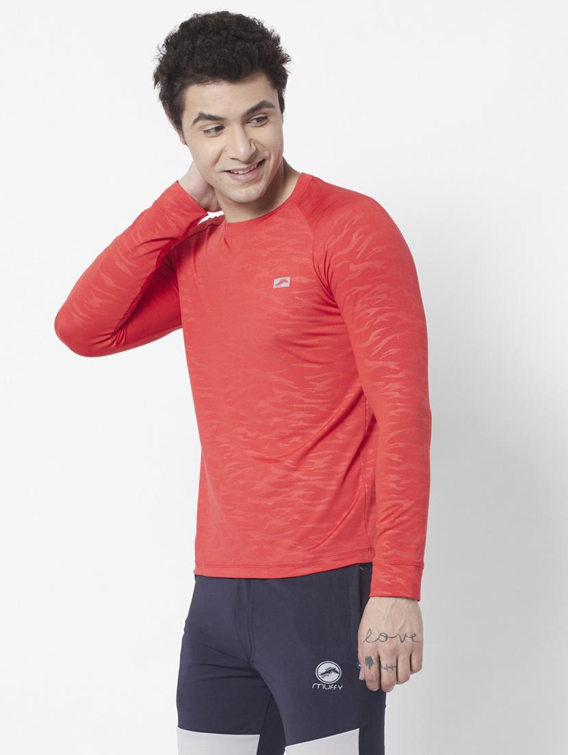red self design detailed casual t-shirt - 21072782 - Standard Image - 2